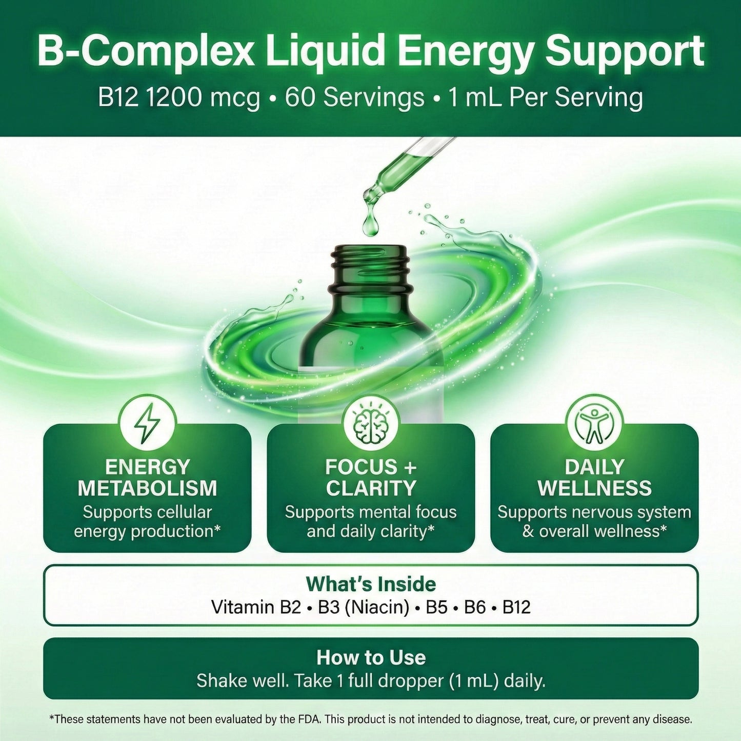 Gotas de vitamina B12 Evospark Energy™