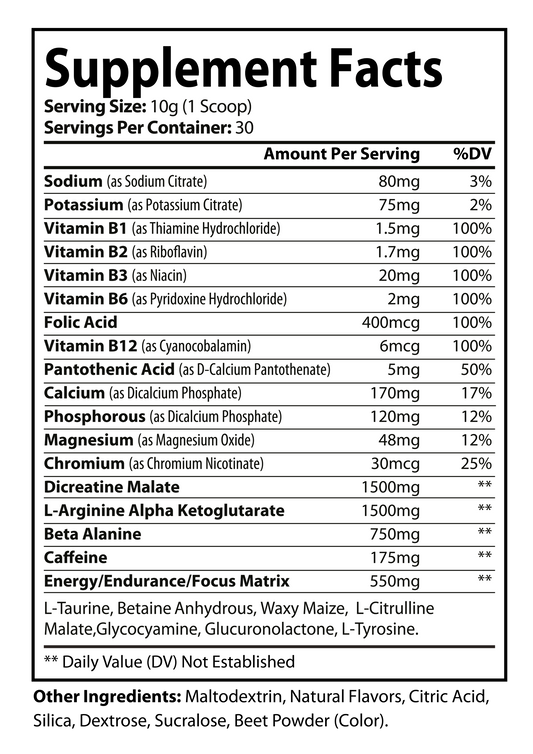 Blastsync™ Fruit Punch Pre-Workout Powder