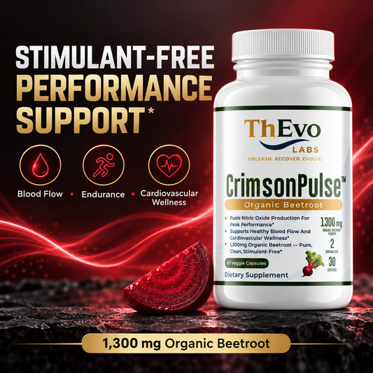 CrimsonPulse organic beetroot supplement graphic