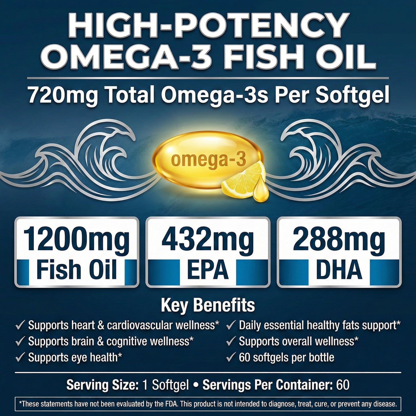 Evodeep Omegax™ Omega-3 Fish Oil  Softgels