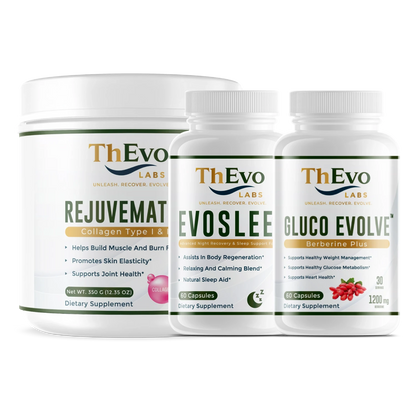Women's Wellness Essentials Stack with Gluco Evolve, EvoSleep and RejuveMatrix by ThEvo LABS