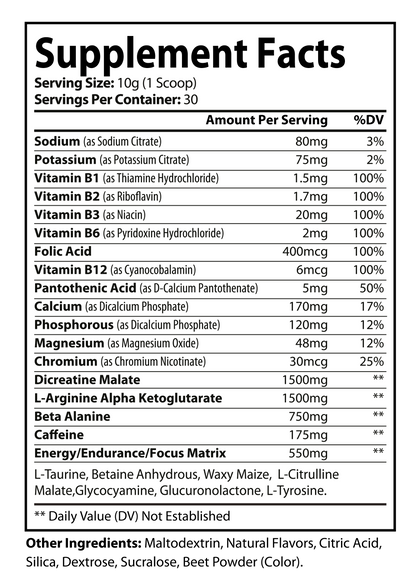 Blastsync™ Fruit Punch Pre-Workout Powder
