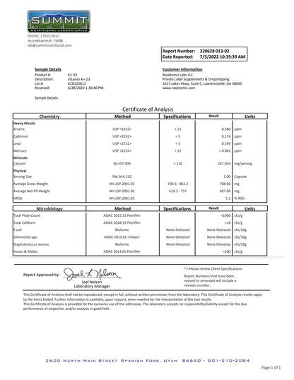 Boneflux™ Vitamin K2 + D3 Formula