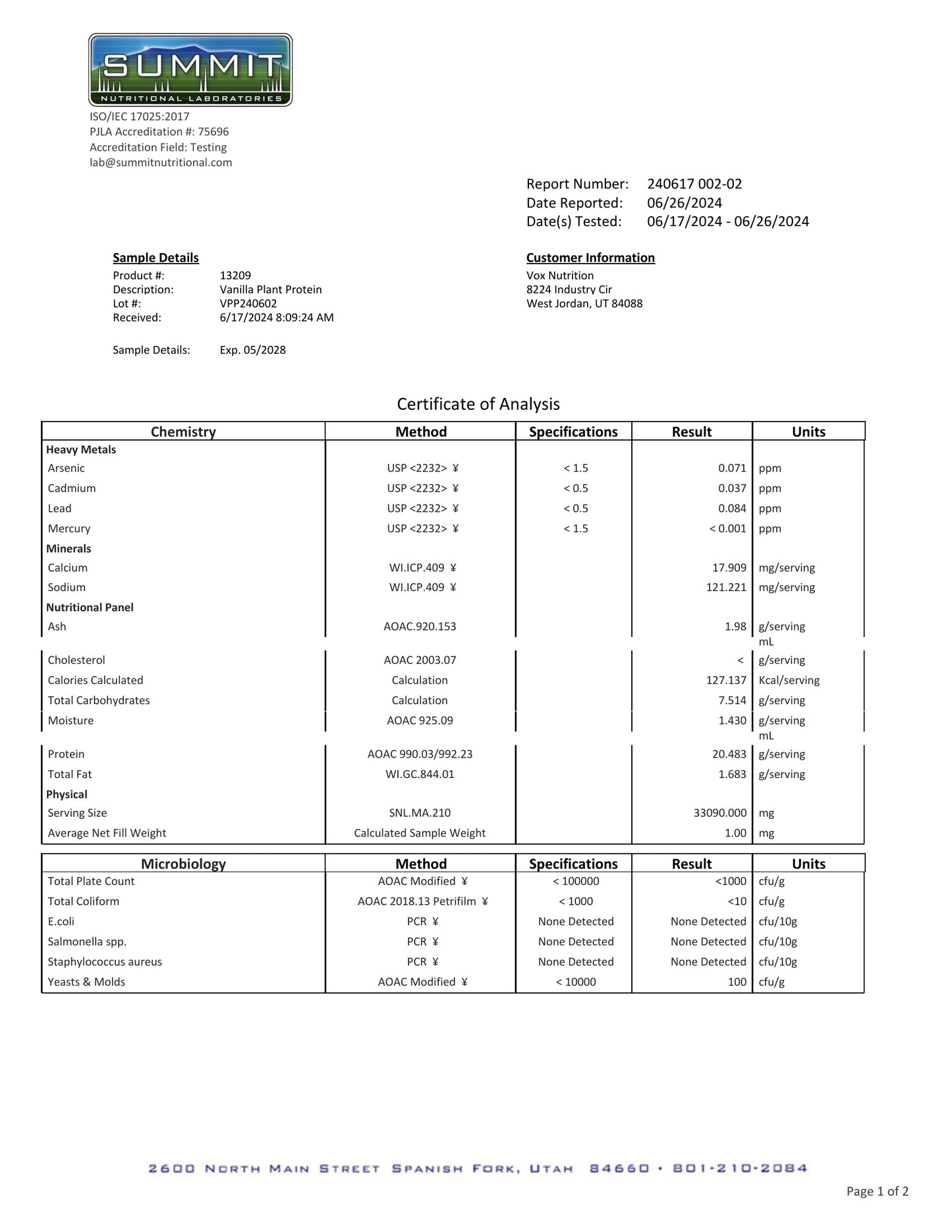 Plantnova™ Vegan Protein - Smooth Vanilla