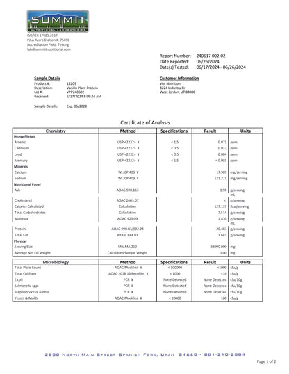 Plantnova™ Vegan Protein - Smooth Vanilla