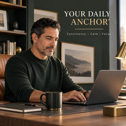 Man working at a desk during the day