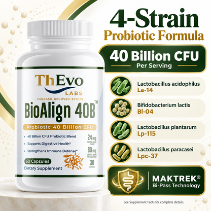 BioAlign 40B four probiotic strains and MAKTREK Bi-Pass Technology