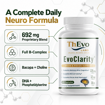 EvoClarity formula with vitamins, minerals and 692 mg proprietary blend