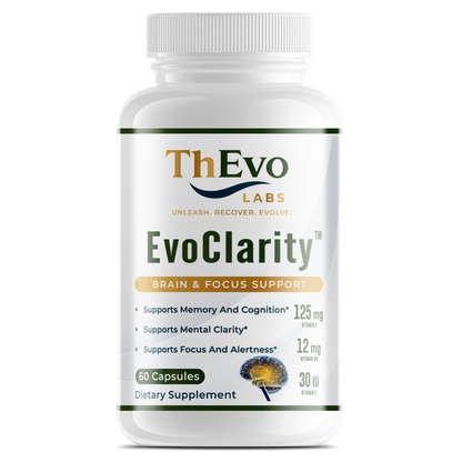 EvoClarity Brain & Focus Support multivitamin and botanical formula, 60 capsules, by ThEvo Labs
