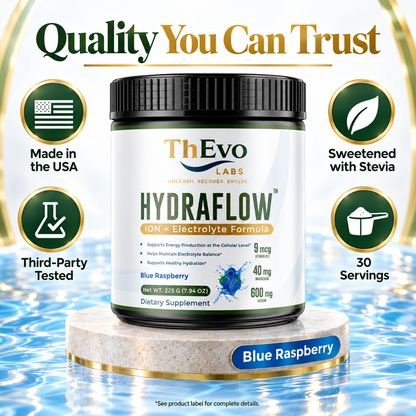 Hydraflow Blue Raspberry electrolyte powder product information