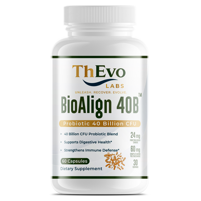 BioAlign 40B Probiotic 40 Billion CFU capsules bottle, 30 servings, by ThEvo LABS