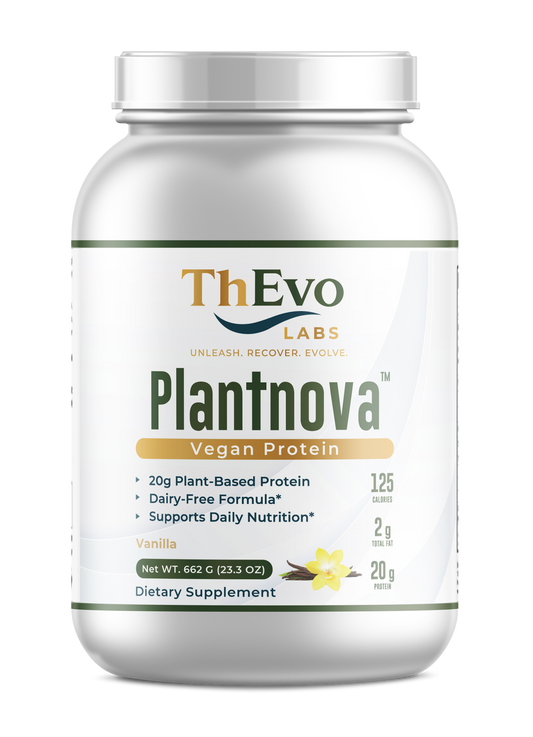 Plantnova Vegan Protein Smooth Vanilla tub, 20 servings, by ThEvo LABS