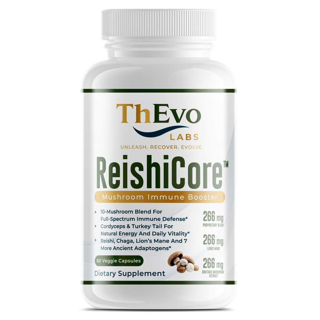 ReishiCore 10-Mushroom Complex, 60 veggie capsules, by ThEvo Labs