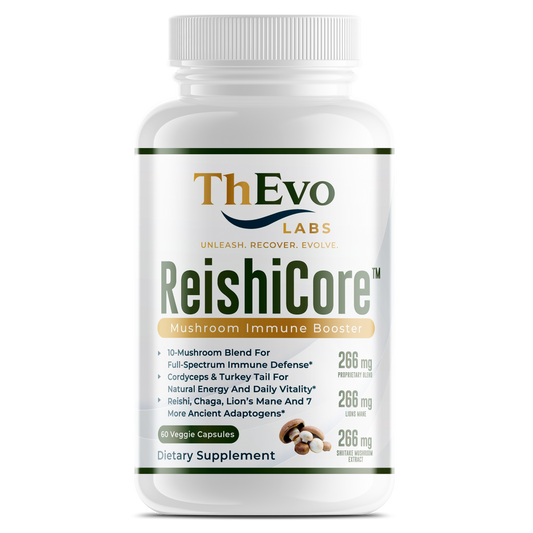 ReishiCore 10-Mushroom Complex, 60 veggie capsules, by ThEvo Labs