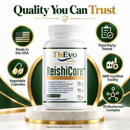ReishiCore quality standards and ten-mushroom complex