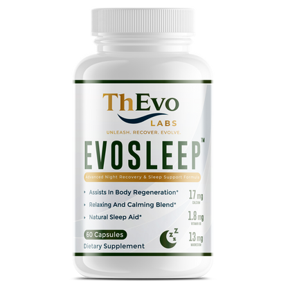 EvoSleep nighttime formula bottle included in Women’s Wellness Essentials Stack