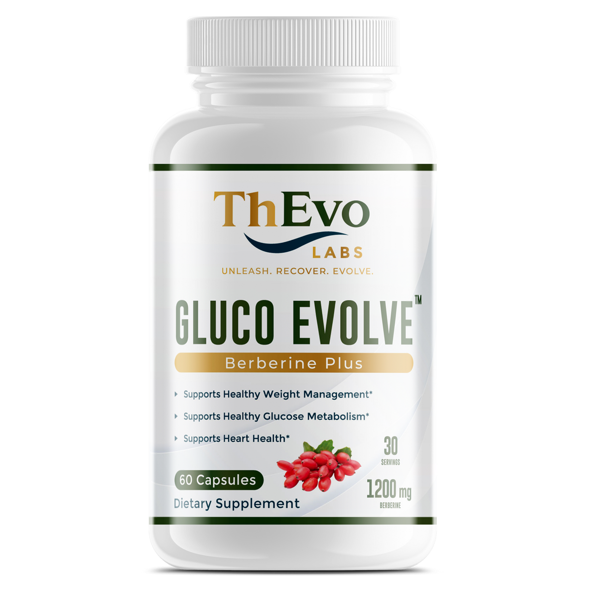 Gluco Evolve Berberine Plus bottle included in Women’s Wellness Essentials Stack