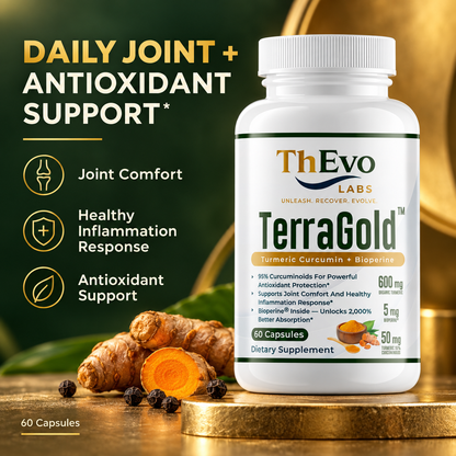 TerraGold organic turmeric curcumin supplement graphic