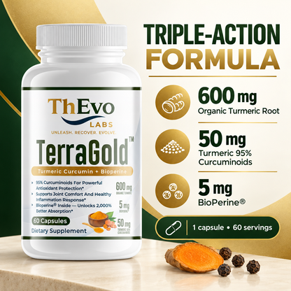 TerraGold organic turmeric curcumin and BioPerine formula